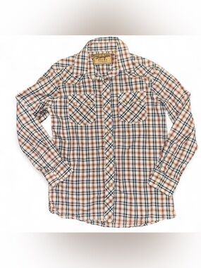 Wrangler Plaid Button Down Boys Youth Large